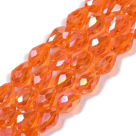 Transparent Electroplate Glass Beads Strands LS-EGLA-N013-T6mm-B09-1