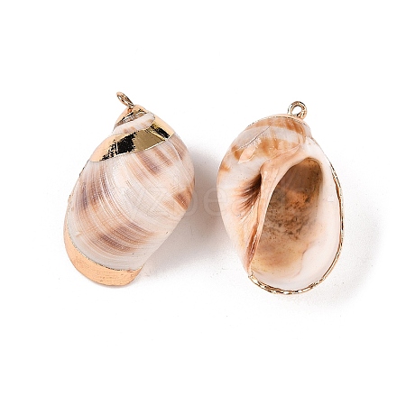 Natural Sea Shell Pendants SSHEL-N038-51-1