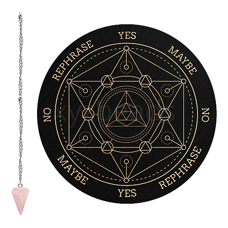 CRASPIRE 1Pc Cone/Spike/Pendulum Natural Rose Quartz Stone Pendants DIY-CP0007-74D-1