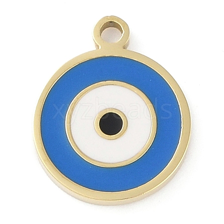 Ion Plating(IP) 304 Stainless Steel Enamel Charms STAS-P366-48G-1