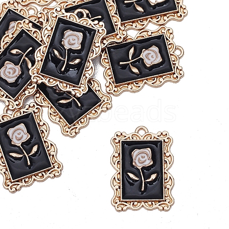 Light Gold Tone Alloy Enamel Pendants PW-WG66736-02-1