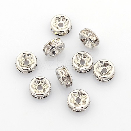 Brass Rhinestone Spacer Beads X-RB-A014-Z8mm-01P-NF-1