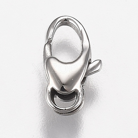 Tarnish Resistant Polished 316 Surgical Stainless Steel Lobster Claw Clasps STAS-Z013-05B-1