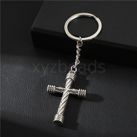 Zinc Alloy Cross Pendant Keychain PW-WG9FFC8-04-1