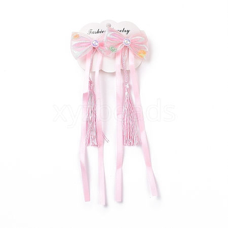 Bowknot Long Ribbon Alligator Hair Clip PHAR-D013-03A-1