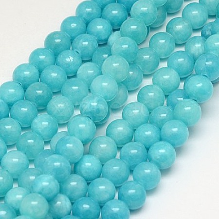 Natural Yellow Jade Beads Strands X-G-G598-6mm-YXS-28-1