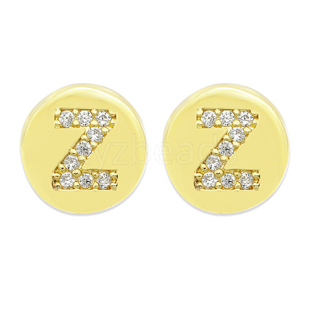 Brass Micro Pave Clear Cubic Zirconia Beads KK-T030-LA843-ZX3-1