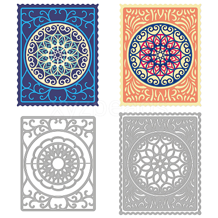 Mandala Theme Carbon Steel Cutting Dies Stencils DIY-WH0309-962-1