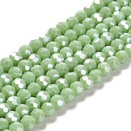 Electroplate Opaque Glass Beads Strands EGLA-A035-P6mm-A20-1