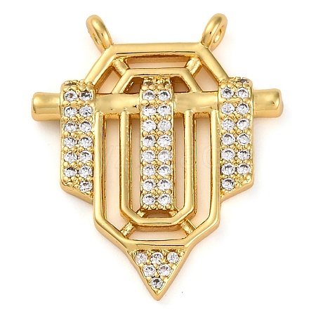 Brass Micro Pave Cubic Zirconia Pendants KK-K339-10B-01-1