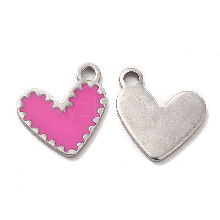 304 Stainless Steel Enamel Pendants STAS-M308-14P-01-1