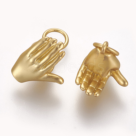 Brass ASL Charms KK-O122-12MG-1