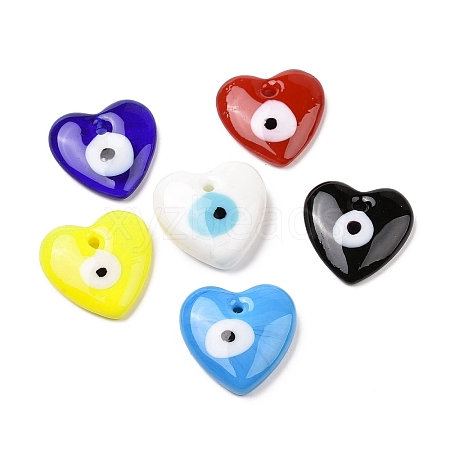 Handmade Evil Eye Lampwork Pendants LAMP-M014-05-1