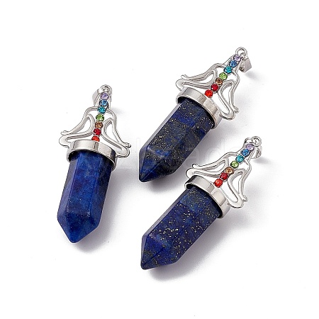 Natural Lapis Lazuli Dyed Big Pointed Pendants G-I342-01P-07-1