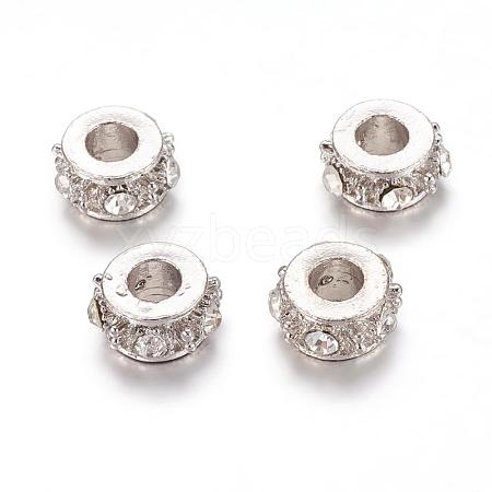 Alloy Rhinestone European Beads MPDL-I001-A01P-1