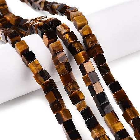 Natural Tiger Eye Beads Strands G-T139-6x6-29A-1