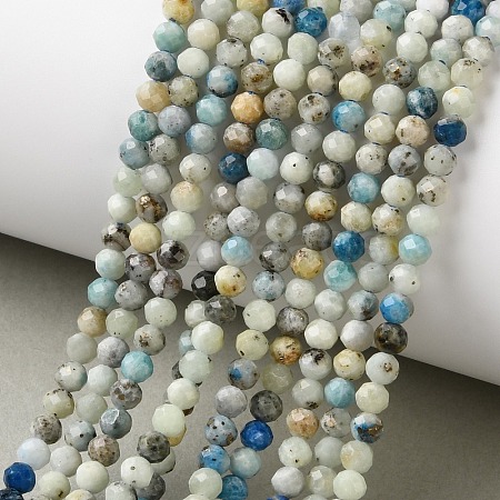 Natural Blue Azurite Beads Strands GG-CBAE031-A03-3mm-1
