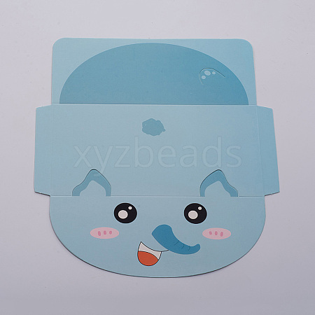 Animal Cartoon Paper Greeting Cards DIY-WH0161-09I-1