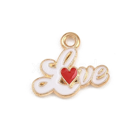 Valentine's Day Alloy Enamel Pendants ENAM-I084-01KCG-26-1