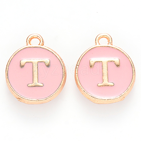 Golden Plated Alloy Enamel Charms X-ENAM-S118-07T-1