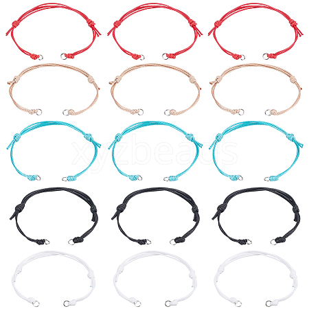 40Pcs 5 Colors Adjustable Eco-Friendly Korean Waxed Polyester Cord Bracelet Making AJEW-SC0003-72-1