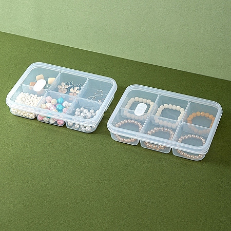 Rectangle Transparent Plastic Bead Containers PW-WG36013-04-1