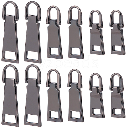 18Pcs 3 Styles Alloy Zipper Pull Tabs FIND-CY0001-83B-1