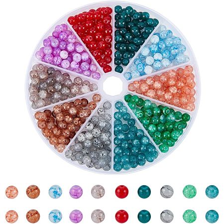  460Pcs 10 Colors Imitation Jade Glass Beads Strands DGLA-NB0001-04-1