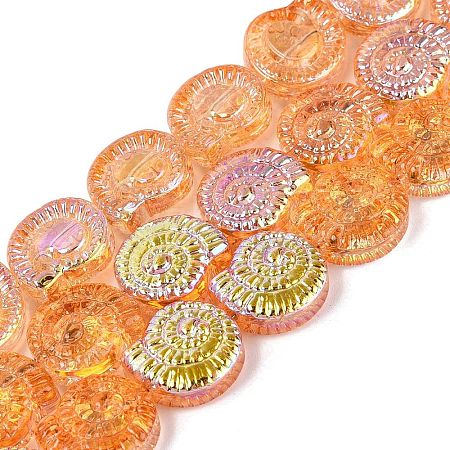 Electroplate Transparent Glass Beads Strands EGLA-Q136-02A-06-1