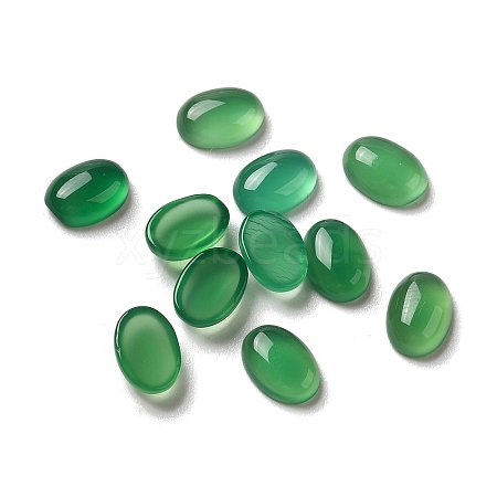 Natural Green Onyx Agate Cabochons G-F605E-14B-1