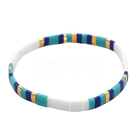 Rainbow Bohemian Style Glass Beads Stretch Bracelets RM1844-8-1