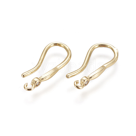 Brass Earring Hooks KK-L177-39G-1