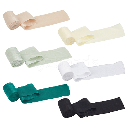 BENECREAT 6 Rolls 6 Colors Polyester Ribbons OCOR-BC0006-36A-1