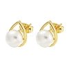 Brass Ear Studs EJEW-P2261-46G-05-1