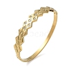 304 Stainless Steel Crystal Rhinestone Hinged Cuff Bangles SA-CBAB92B-18G-2