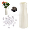 Magibeads 1Pc Column Plastic Vase Ornaments & 1Pc Stainless Steel Flower Frog & 50G Acrylic Ornaments Sets AJEW-MB0001-07-12