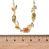 Brass Pave Cubic Zirconia Rose Flower Link Cable Chain Necklaces for Women NJEW-C121-05B-05G-5