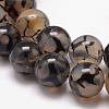 Natural Dragon Veins Agate Bead Strands G-K166-14-14mm-01-3