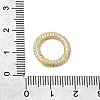 Brass Micro Pave Clear Cubic Zirconia Spring Gate Rings CU-CBA7D5E-04B-G-3