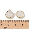 Natural Quartz Crystal Faceted Flat Round Charms G-U028-03G-05-3