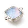 Synthetic Opal Connector Charms G-P487-01P-4