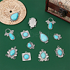   12Pcs 6 Style Synthetic Turquoise Pendants FIND-PH0005-12-2