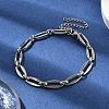 304 Stainless Steel Oval Link Chains Bracelets for Men & Women BJEW-D042-34P-3