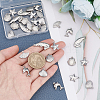36Pcs 6 Style 304 Stainless Steel Charms STAS-UN0020-38P-2