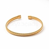 304 Stainless Steel Flat Snake Chains Shape Open Cuff Bangle for Women BJEW-C033-03G-2