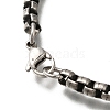 304 Stainless Steel Box Chain Bracelets for Men BJEW-B096-33B-AS-3