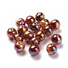 UV Plating Rainbow Iridescent Acrylic Beads PACR-H003-25-1