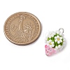 Beaded Flower Potted Charms PALLOY-MZ00446-02-2