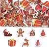 42Pcs 7 Styles Christmas Printed Schima Wood Beads WOOD-FS0002-49-1