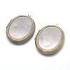 Brass Locket Pendants KK-F717-22AB-NR-2